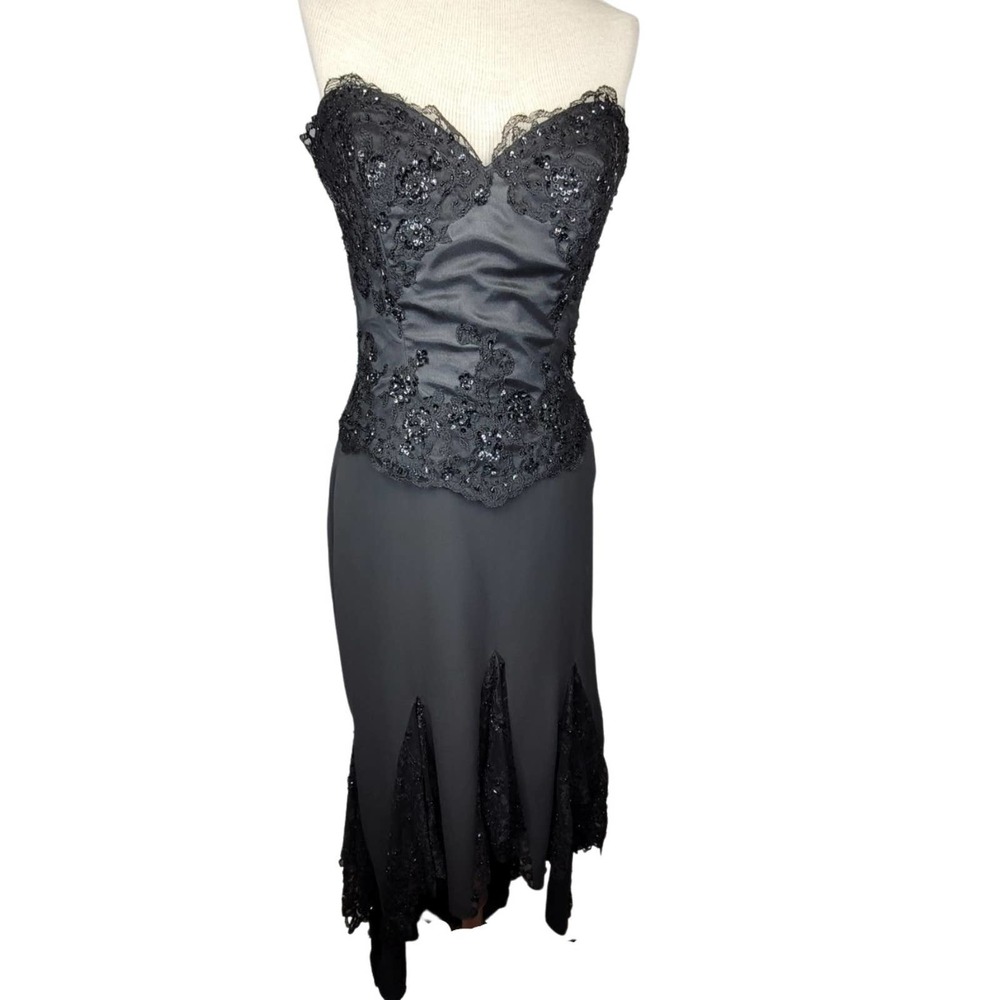 Mon Cheri Black Formal Dress Size 8 New with Tags